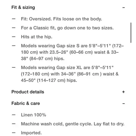 Gap Boyfriend Oversized 100% Linen Blouse Top Women’s Small Blue - Picture 15 of 15